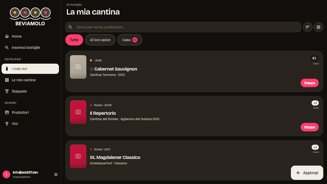 La tua cantina, sempre in ordine